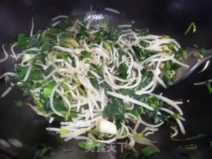 Make The spinach sprouts step 3