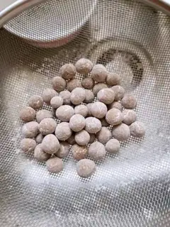 Make Homemade black sugar pearls step 13