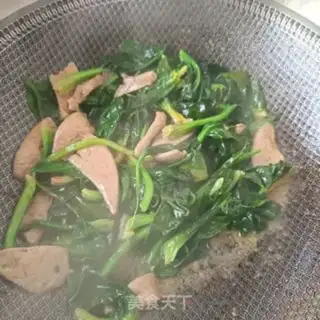 Make Spinach fried liver step 13