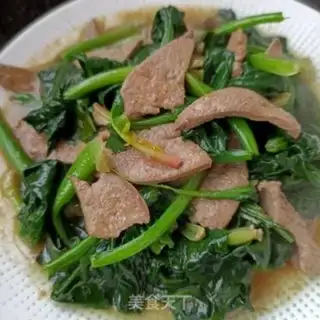 Make Spinach fried liver step 14