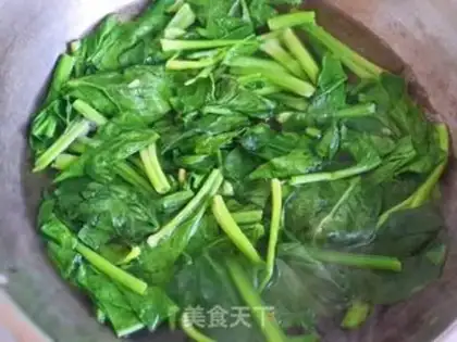 Make Spinach tofu dry step 2