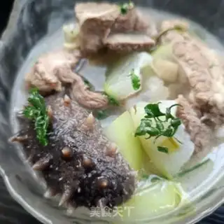 Make Sea cucumber bouquet soup step 15