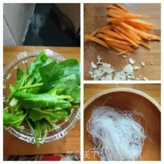 Make A spinach mix fan step 0