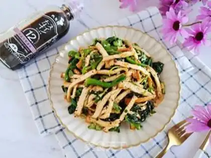Make Spinach tofu dry step 11