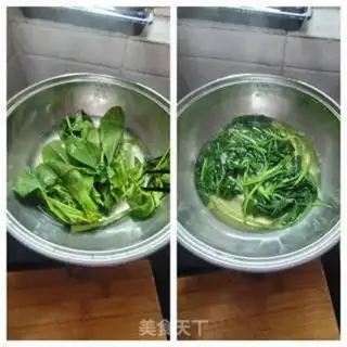 Make A spinach mix fan step 3