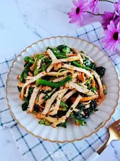 Make Spinach tofu dry step 12