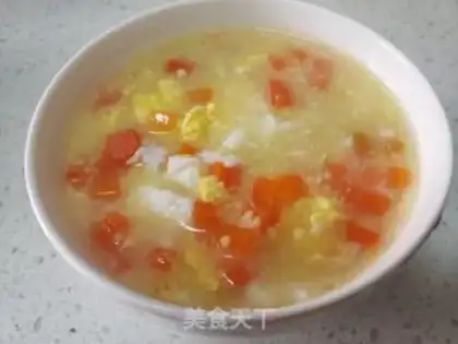 Make Carrot omelet porridge step 4