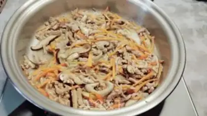 Make Carrots, mushrooms, silk pie step 2
