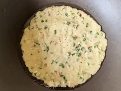 Make oatmeal onions, egg pancakes step 9