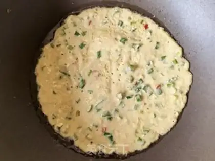 Make oatmeal onions, egg pancakes step 10