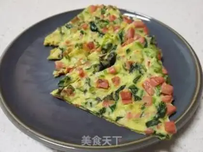 Make Ham sausage spinach pancakes step 6