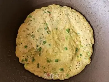 Make oatmeal onions, egg pancakes step 11