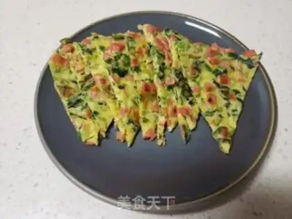 Make Ham sausage spinach pancakes step 7