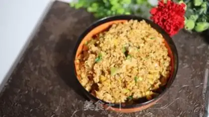 Make Snack egg fried rice step 6