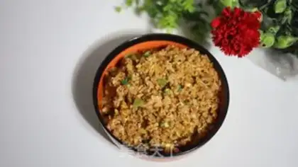 Make Snack egg fried rice step 7