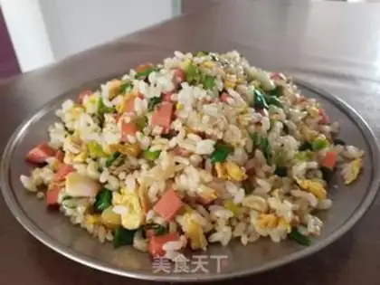 Make Garlic eggs and ham and rice step 8