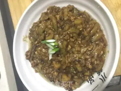 Make Soy sauce, pork and eggplant step 5