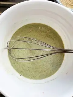 Make Green tea and cream step 1