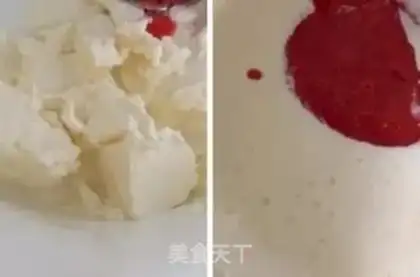 Make Strawberry cheese pudding step 1