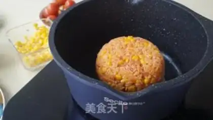 Make Volcanic cheese fried rice step 4