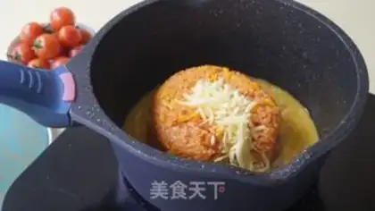 Make Volcanic cheese fried rice step 6