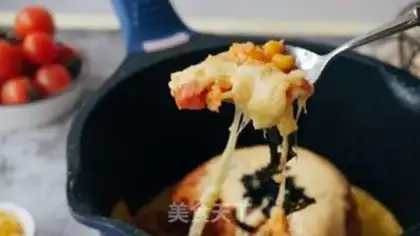 Make Volcanic cheese fried rice step 8