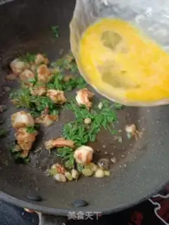 Make Chicken intestines, shrimp slid step 10