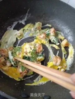 Make Chicken intestines, shrimp slid step 11