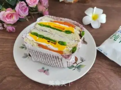 Make Soybeans egg sandwich step 8