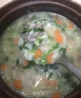 Make Carrot fan porridge step 7