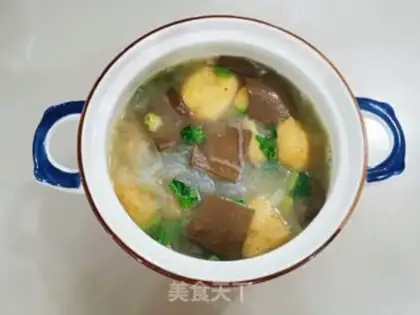 Make Duck blood fan soup step 9