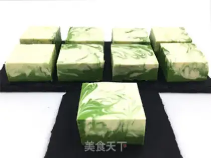 Make Marble rubbing tea mousse step 12