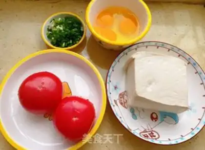 Make Tofu eggs fried tomatoes step 0