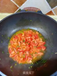 Make Tofu eggs fried tomatoes step 4