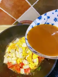 Make Tofu eggs fried tomatoes step 5