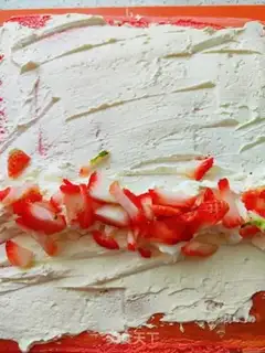 Make Red velvet cream cake step 17