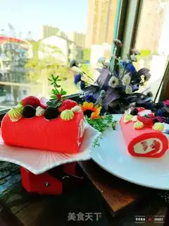 Make Red velvet cream cake step 21