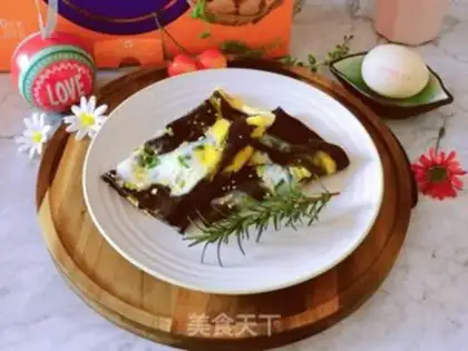 Make Black rice egg pancakes step 11