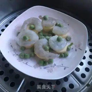 Make Japanese tofu steamed shrimp step 5