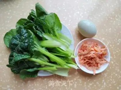 Make Shrimp rice and egg soup step 0