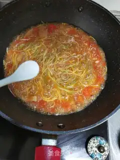 Make Tomato color. Noodles step 6