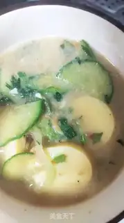 Make Shrimp-skin egg tofu step 2