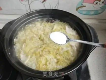 Make Sour sauce and white meat step 6