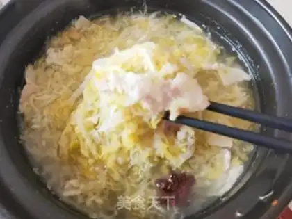 Make Sour sauce and white meat step 8