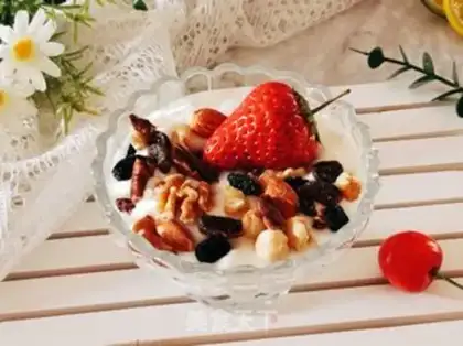 Make Strawberry nut yogurt step 9
