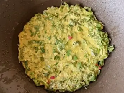 Make oatmeal oatmeal pasta eggcake step 7