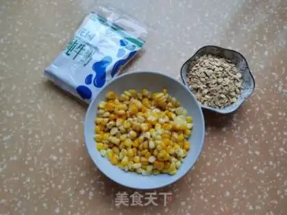Make Milk oatmeal corn juice step 0