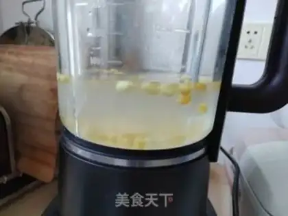 Make Milk oatmeal corn juice step 1