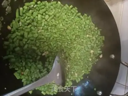 Make Eggs, fried beans step 10