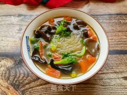 Make A mussel fan soup step 9